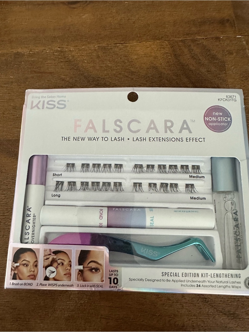 Kiss Falscara Lash Extensions Effect Kit - Pink & Teal
